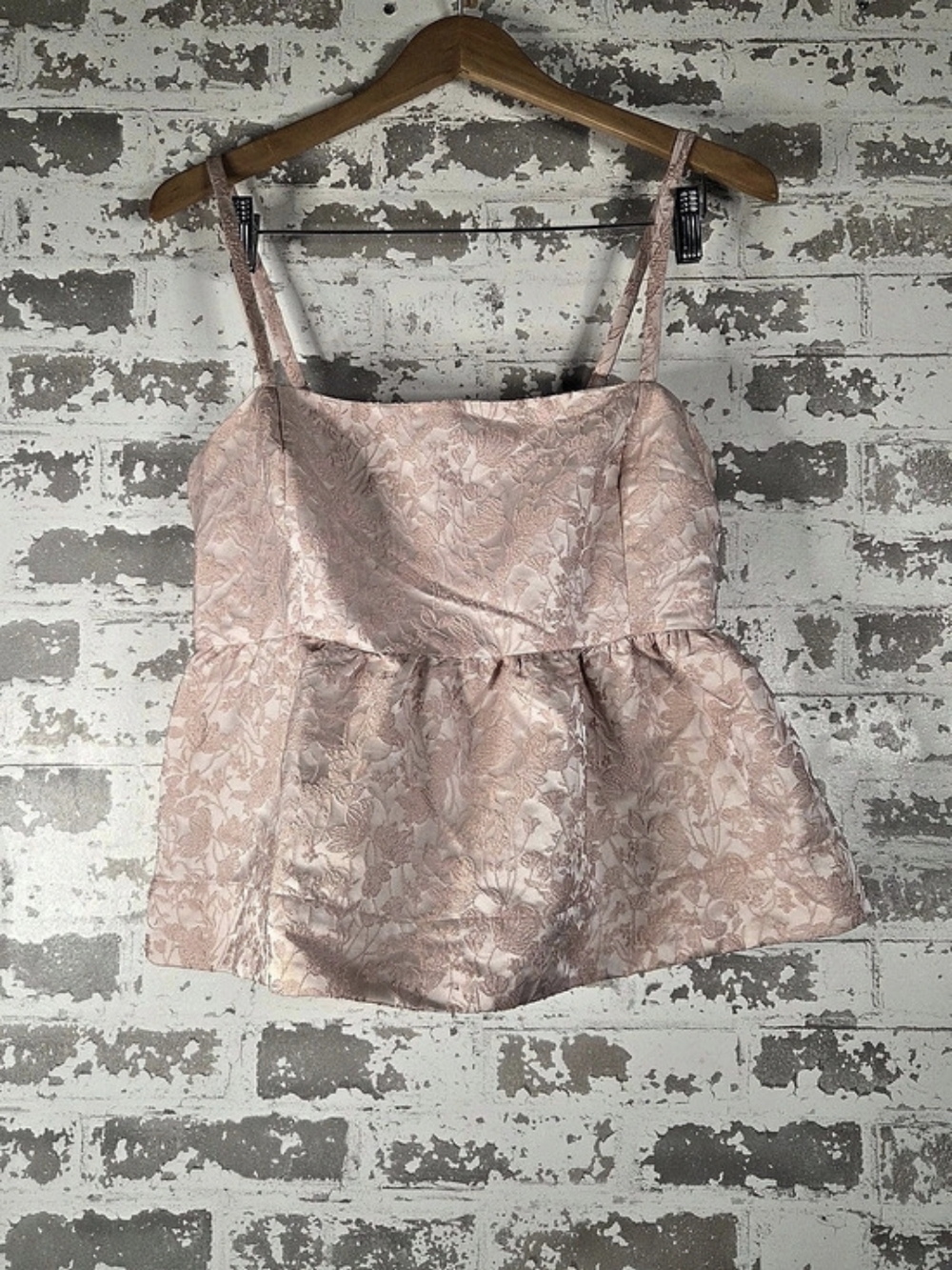 Arula Floral Jacquard Camisole in Pink XL Like New